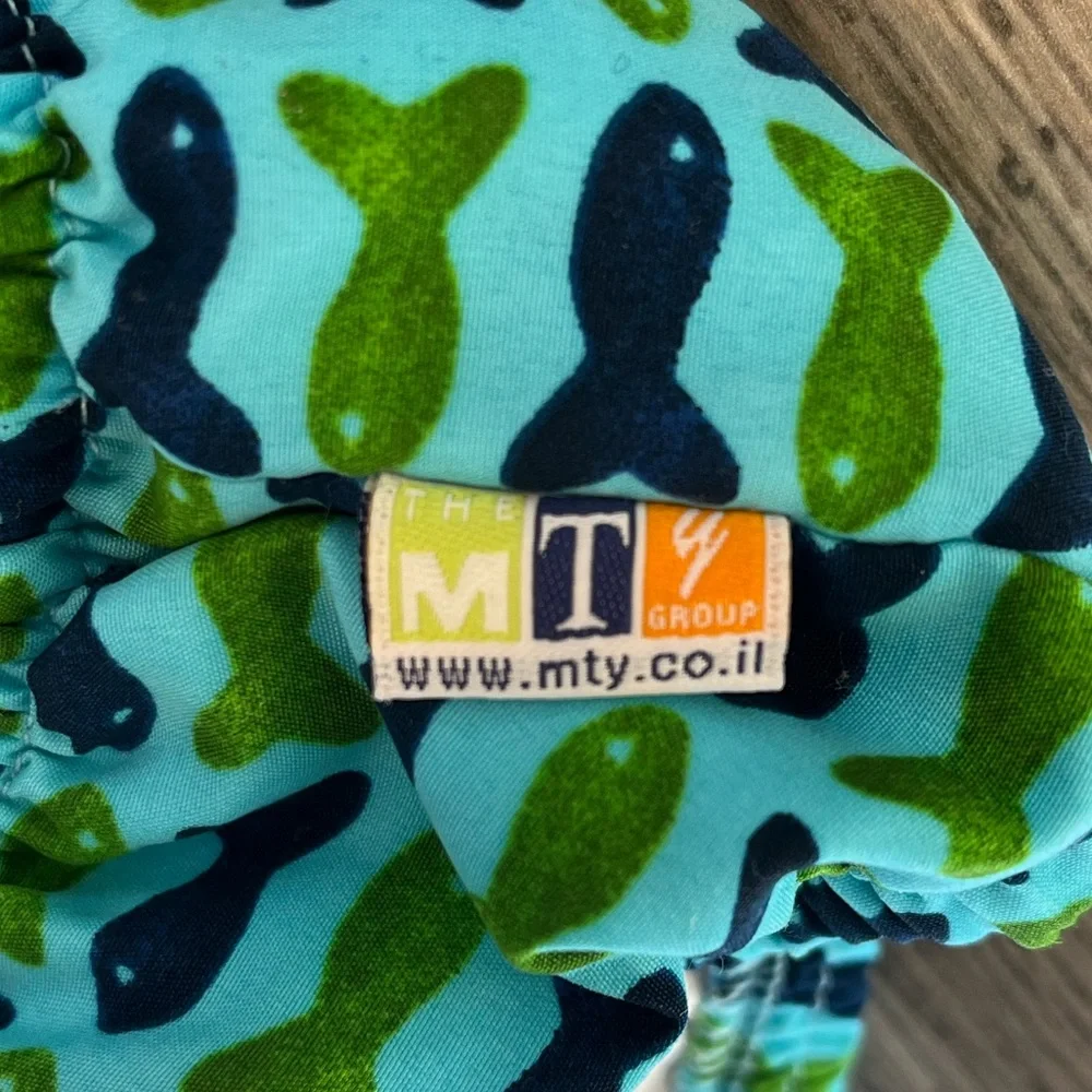 The MTY Group Baby Toddler Swim Diaper Medium Blue Green for approx 17-22 pounds
